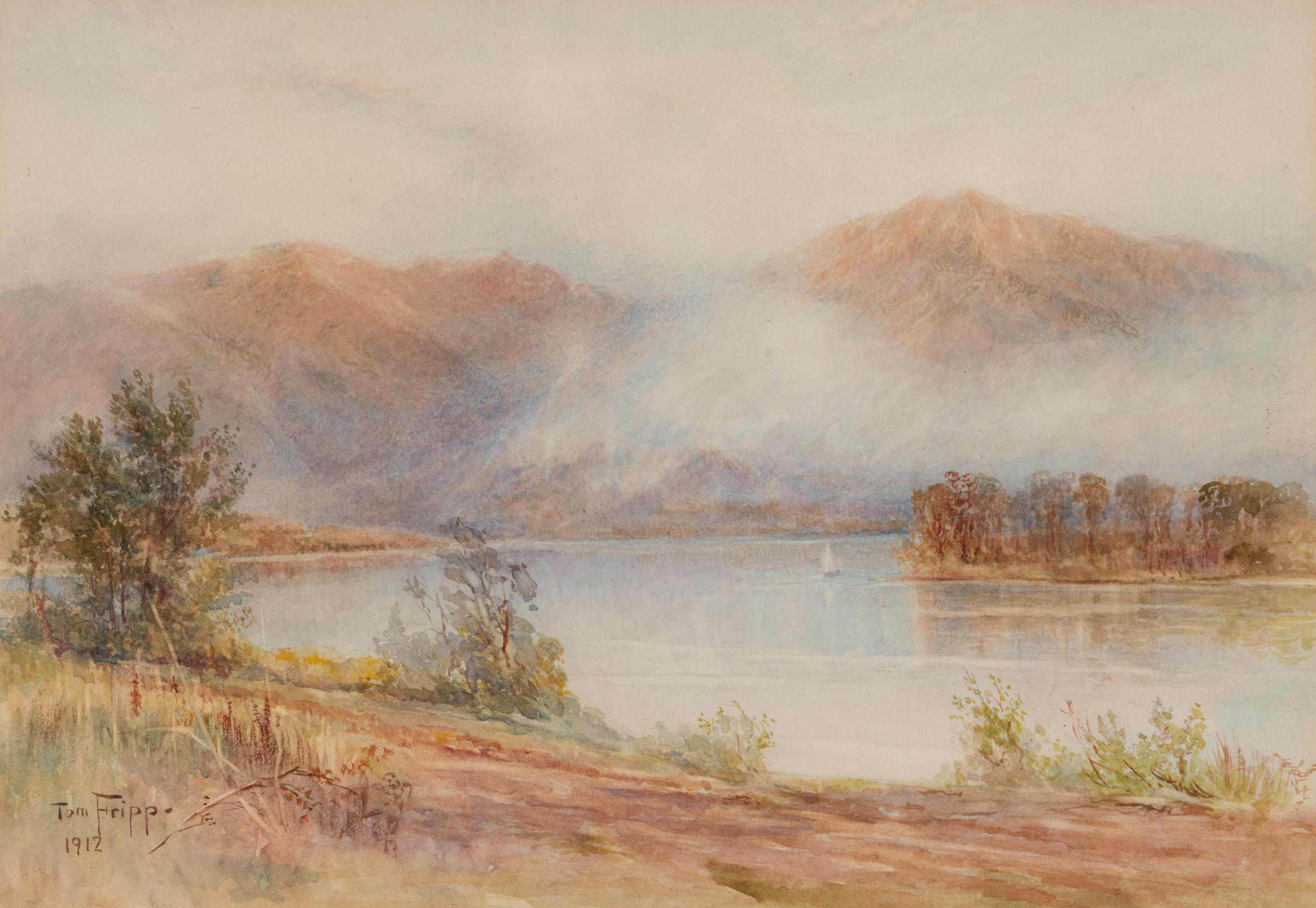 Thomas William Fripp (1864-1931) - Bush Fire on Summers Mountain