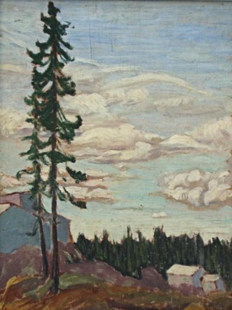 Paul (Johnston) Rodrik (1945-1983) - Tall Pine Trees - Double Sided