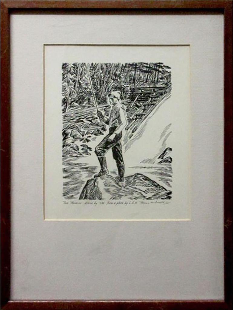 Thoreau MacDonald (1901-1989) - Tom Thomson - Drawn By T.M. From A Photo By L.S.H.