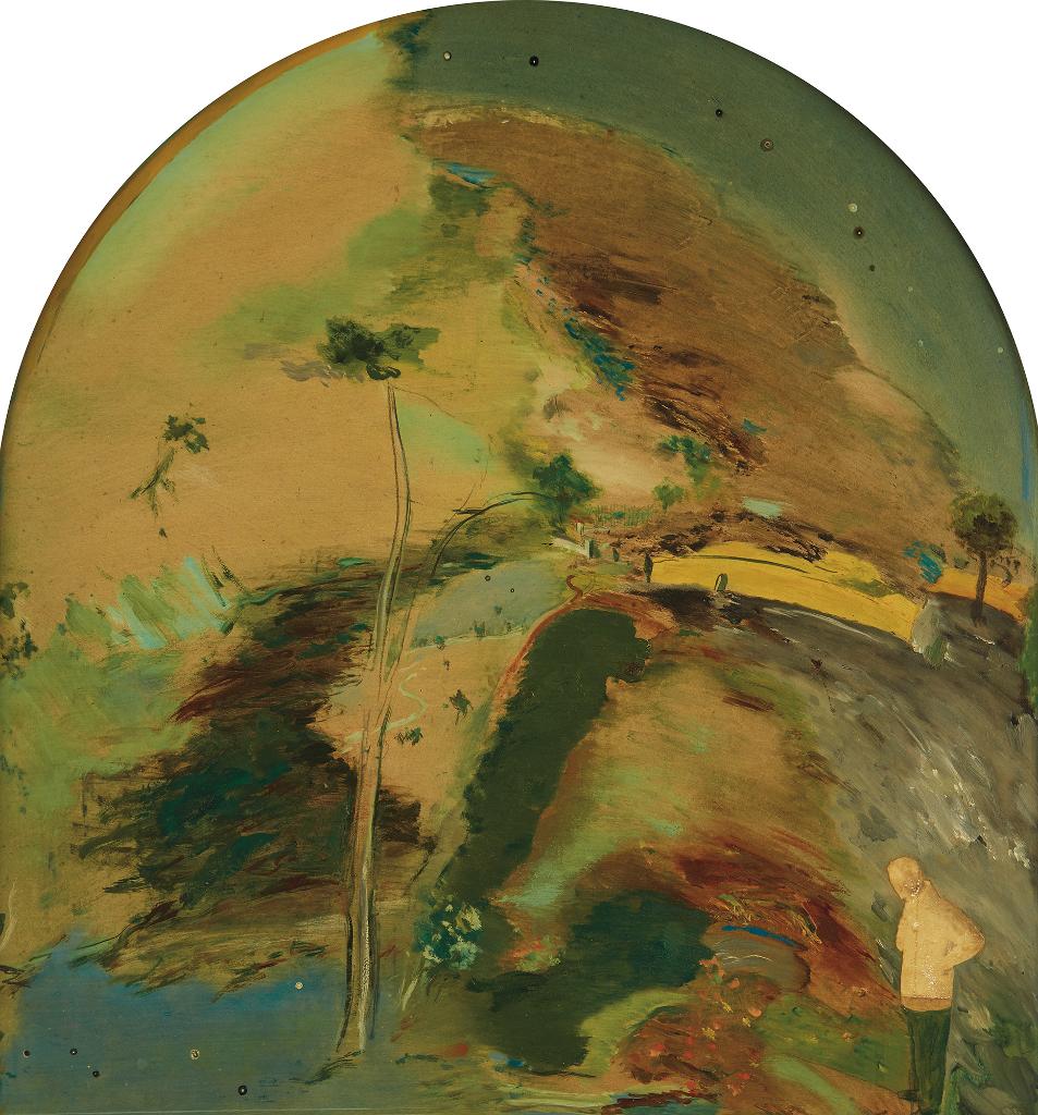 Anthony Morse (Tony) Urquhart (1934-2022) - Landscape with Self-Portrait