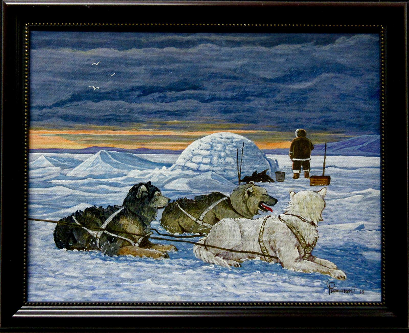 Robert Paananen (1934) - Sled Dogs And Igloo