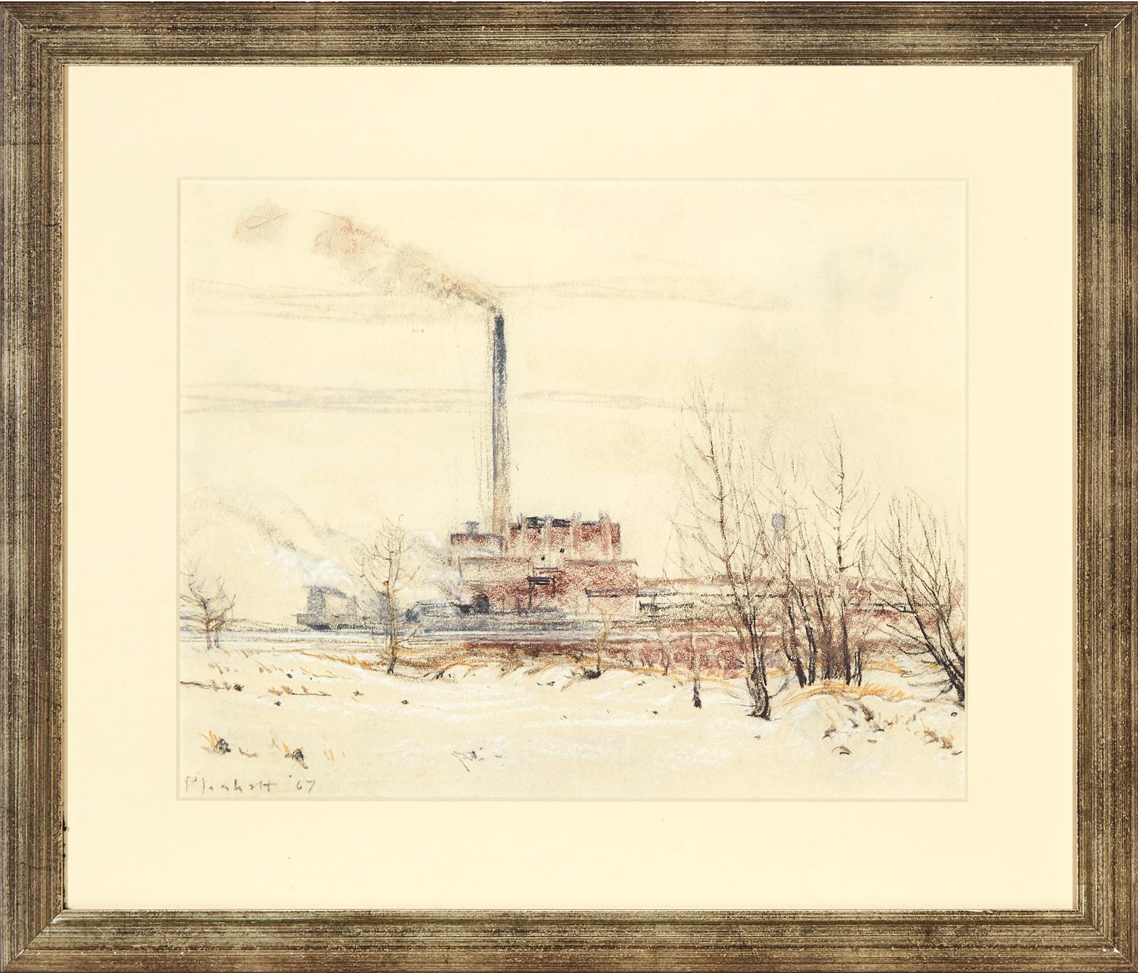 Joseph (Joe) Francis Plaskett (1918-2014) - Power Plant In Winter