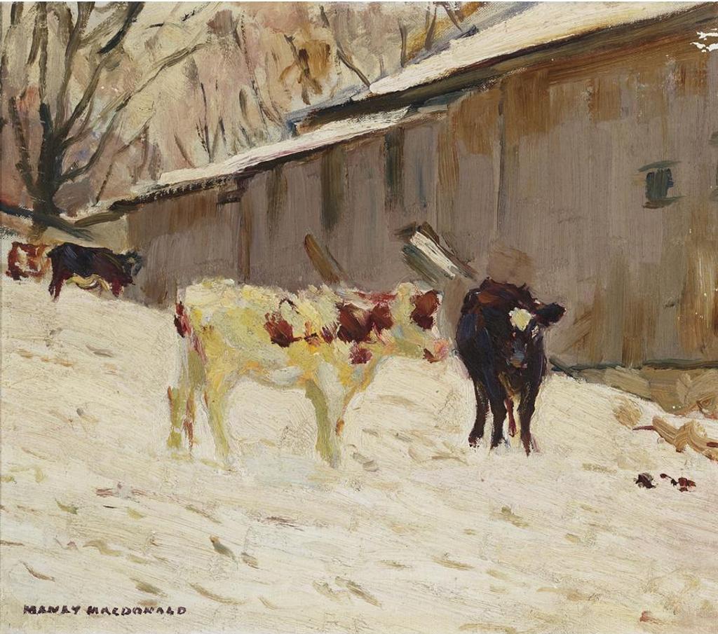 Manly Edward MacDonald (1889-1971) - Calves In The Snow