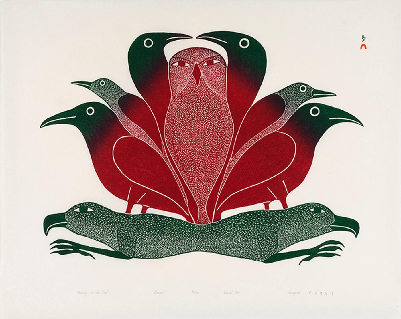 Kenojuak Ashevak (1927-2013) - Homage to the Owl