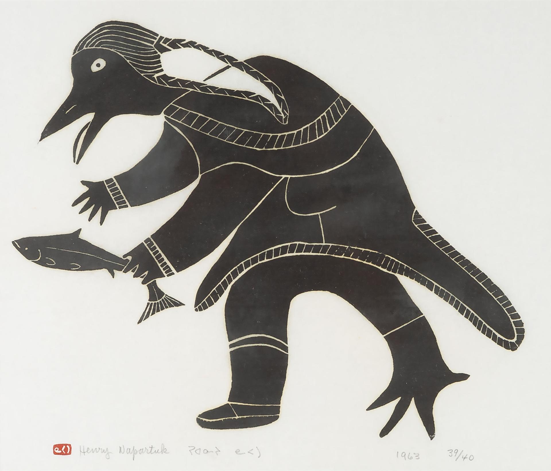 Henry Napartuk (1932-1985) - Transforming Raven With Fish