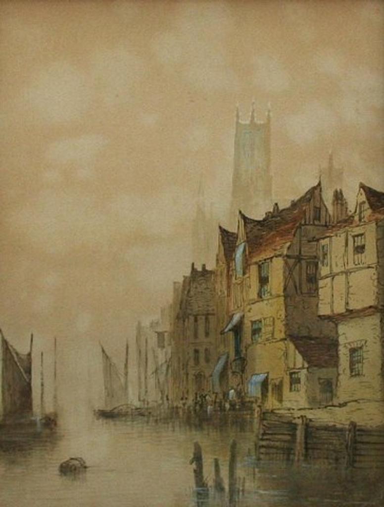 Alfred Montage (1832-1883) - Portside Houses - Old Caen