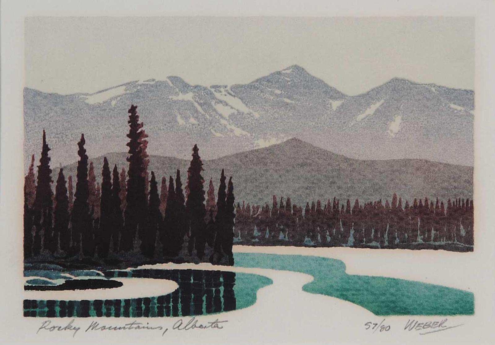 George Weber (1907-2002) - Rocky Mountains, Alberta  #57/80