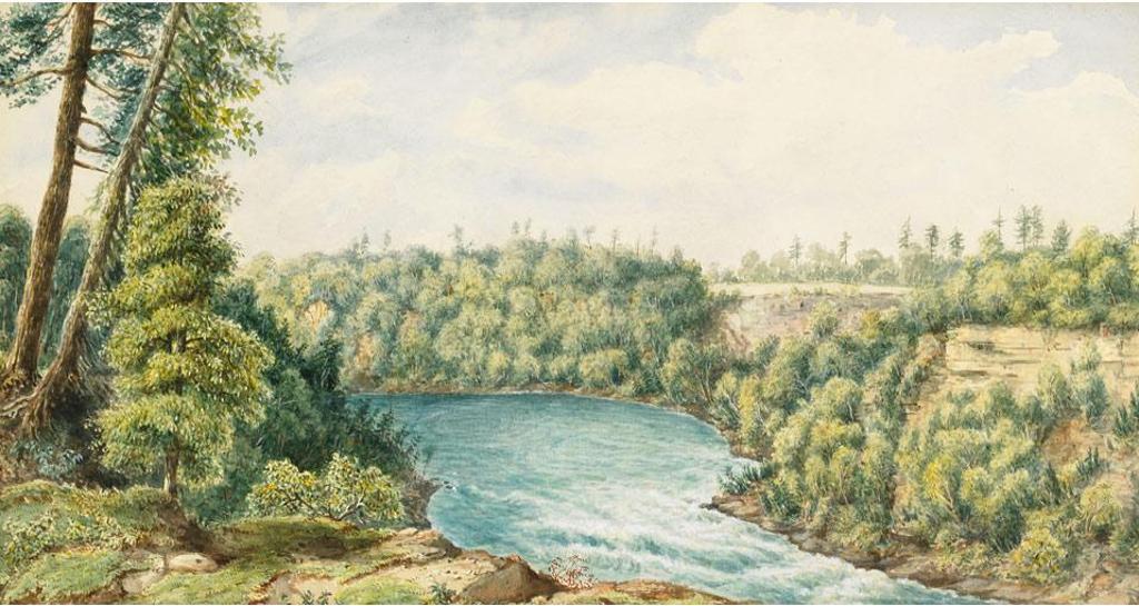 John Herbert Caddy (1801-1883) - Upper Niagara River At Queenston Flowing Toward Niagara Falls