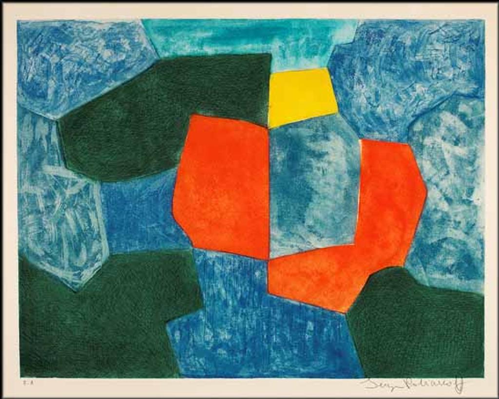 Serge Poliakoff (1906-1969) - Composition verte, bleue, rouge et jaune
