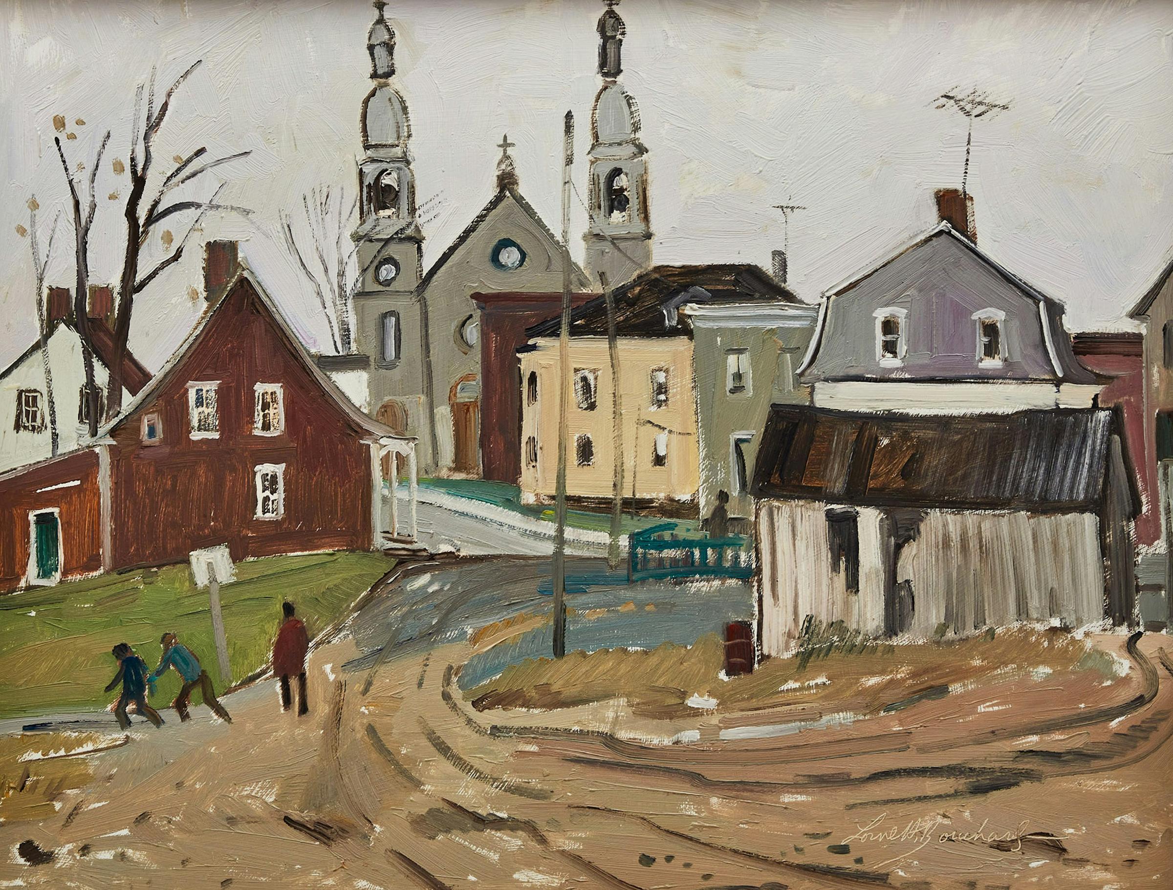 George Lorne Holland Bouchard (1913-1978) - Village Scene, Comté Yamaska, P.Q.