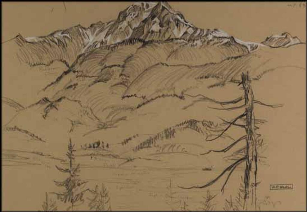 William Percival (W.P.) Weston (1879-1967) - Mountain Landscape with Old Pine