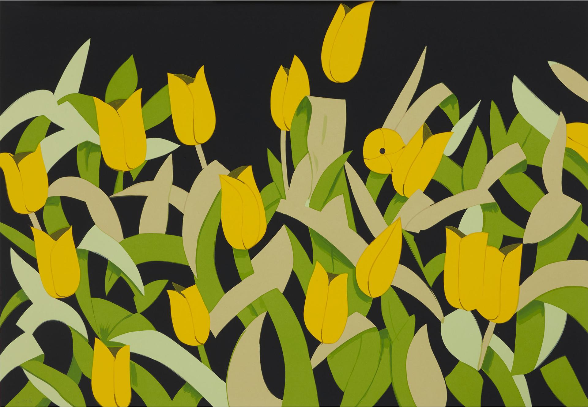 Alex Katz (1927) - Yellow Tulips, 2014