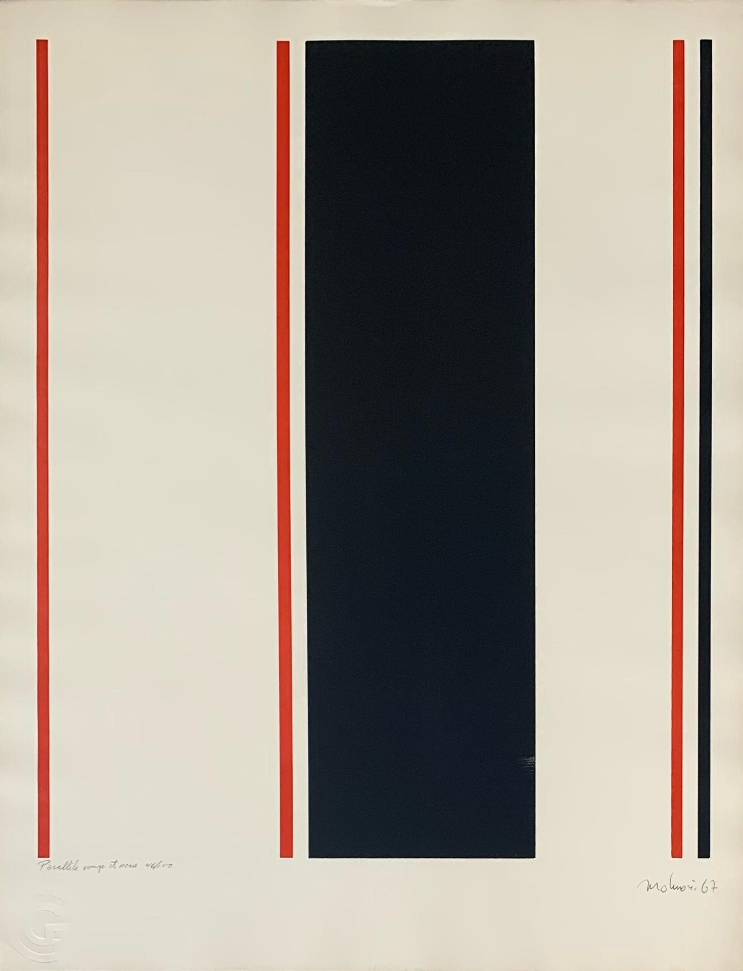 Guido Molinari (1933-2004) - Parallèle rouge et noir , 1967