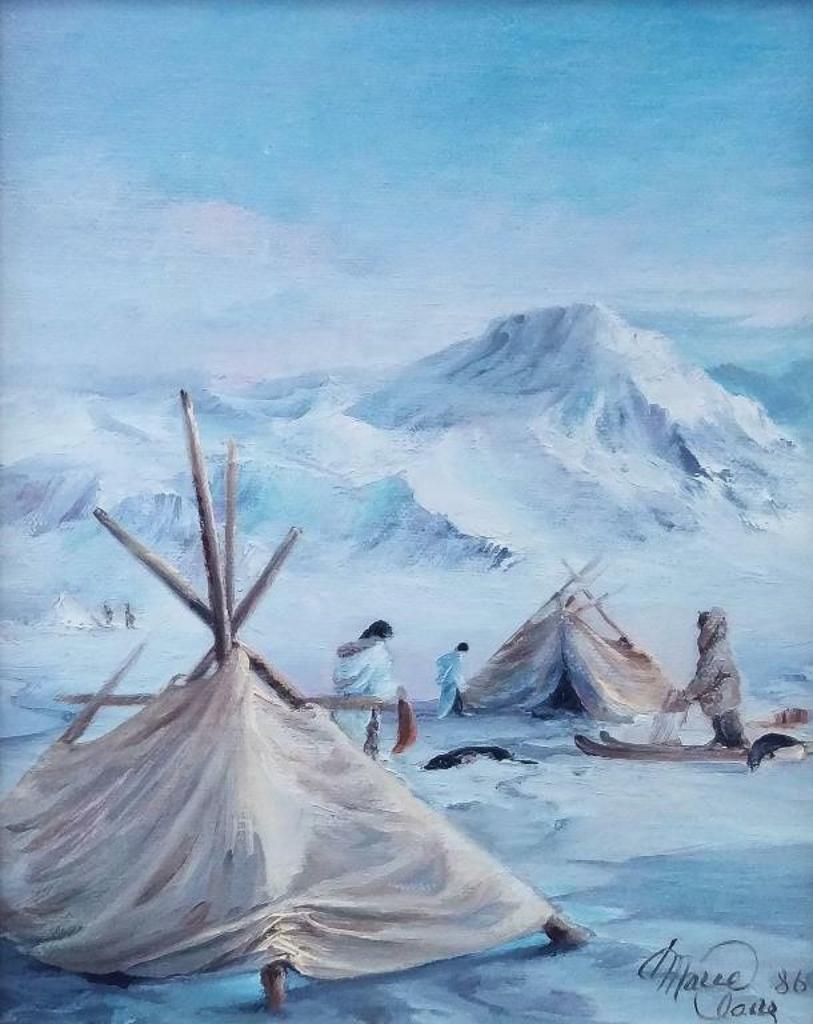 Marie Claire (1939-2002) - Groupie de Camping a la Tente, Alaska