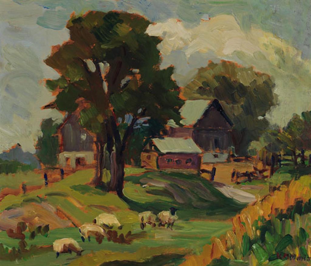 Kathleen Moir Morris (1893-1986) - Sheep in a Field