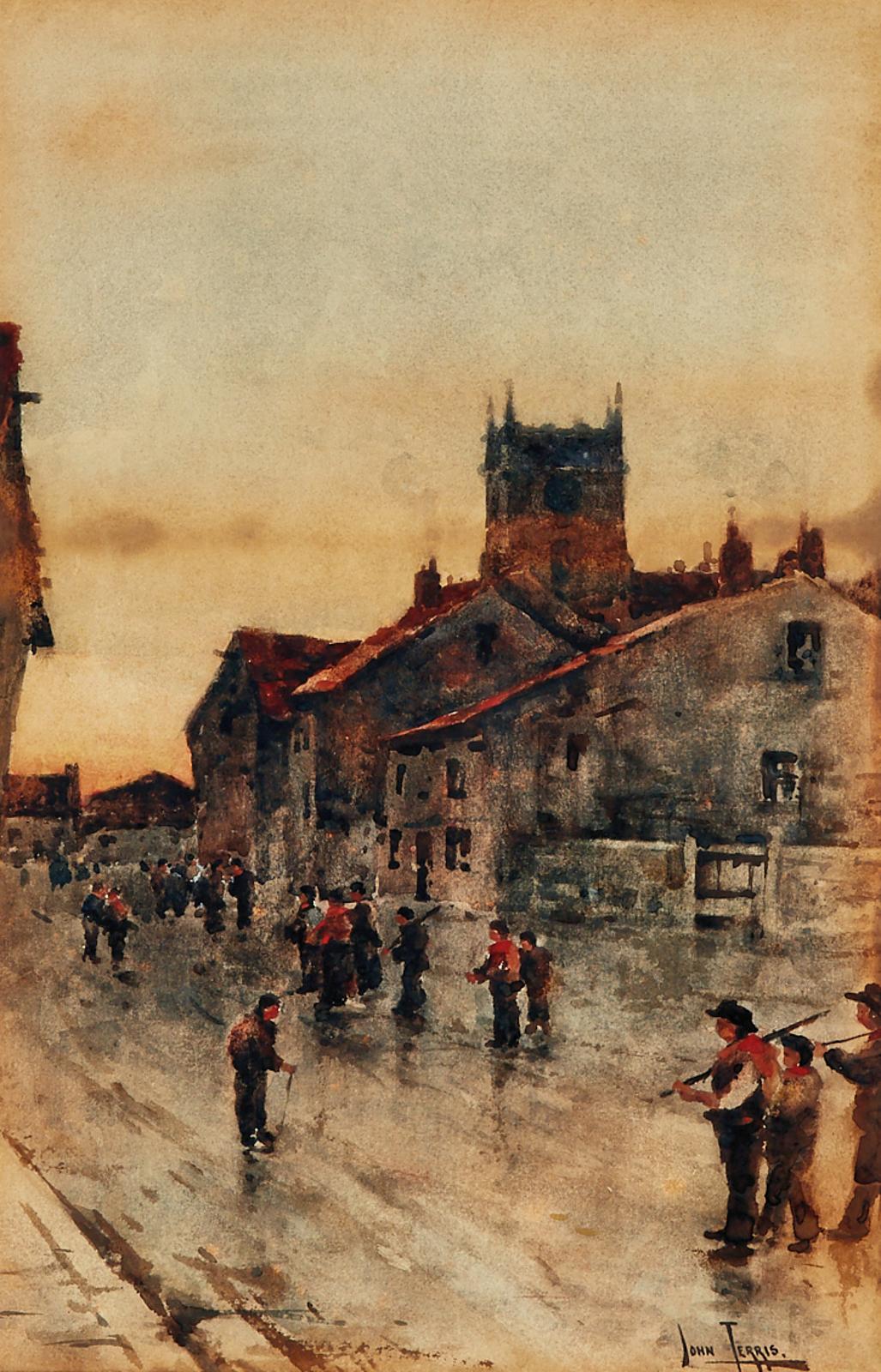 John Terris (1865-1914) - Village Of Barford, Stratford-Upon-Avon, Circa 1887