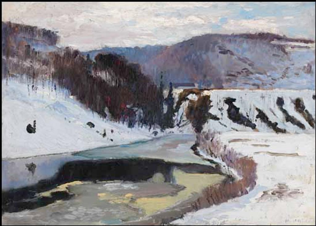 Maurice Galbraith Cullen (1866-1934) - A March Afternoon, Laurentians (North River)