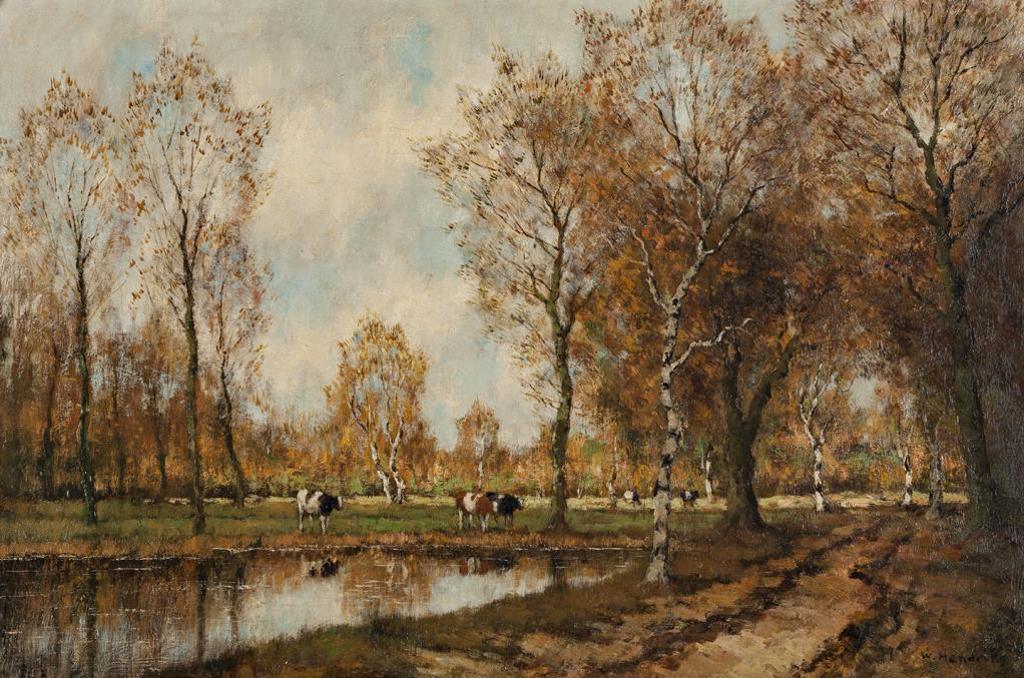Willem Jr. Hendriks (1888-1966) - Sun Dappled Meadow