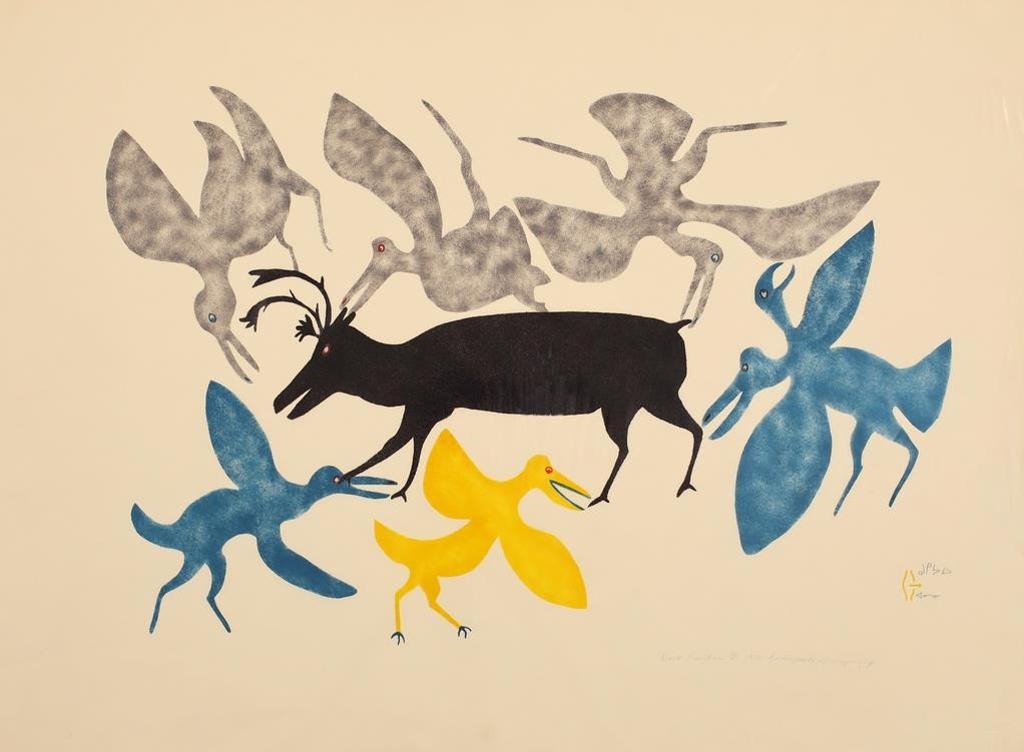 Myra Kukiiyaut (1929-2006) - Dark Caribou; 1972
