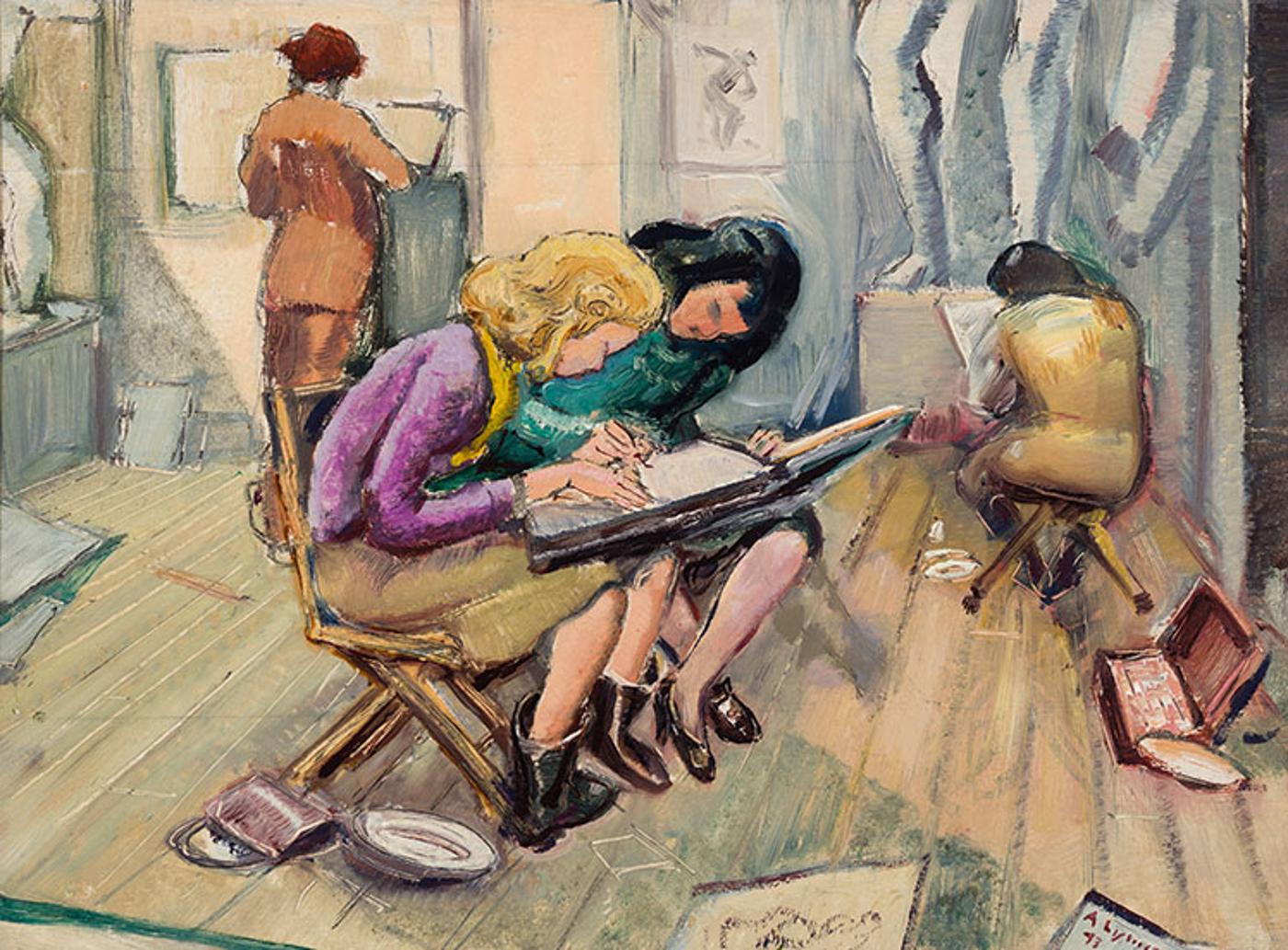 Arthur Lismer (1885-1969) - Young Students of Art