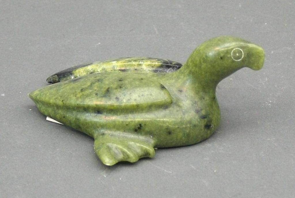 Sukkualuk Akesuq - Emerald Green Stone Bird c 1995
