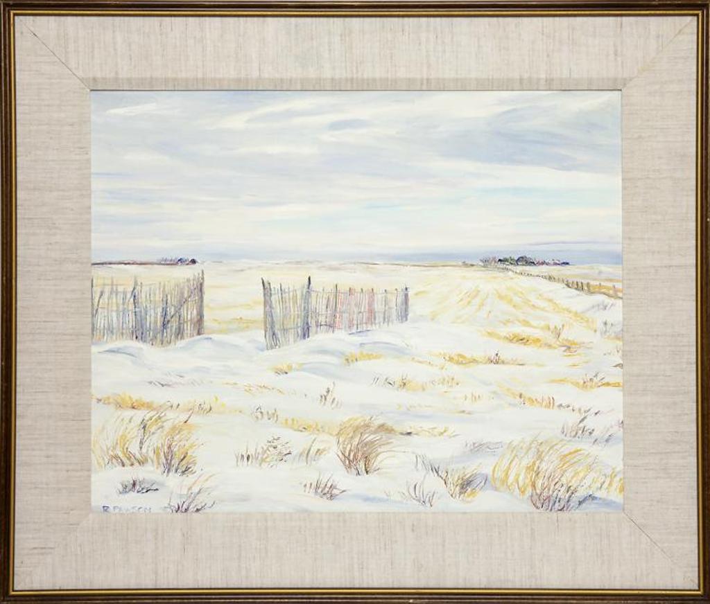 Ruth May Pawson (1908-1994) - Snow Fences Near Regina