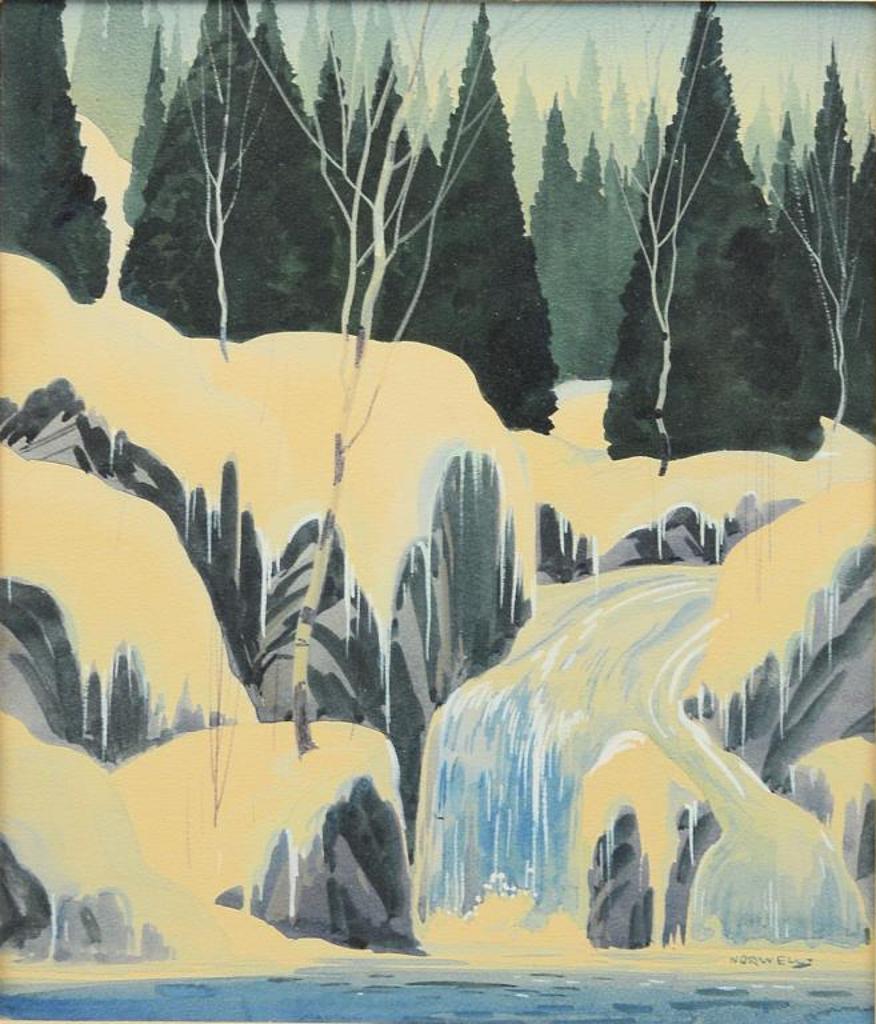 Graham Norble Norwell (1901-1967) - Winter Waterfall