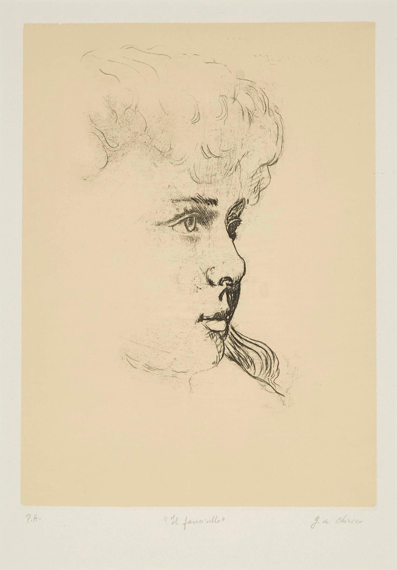 Giorgio de Chirico (1888-1978) - Il Fanciullo, The Young Boy, 1971 [b. 15]