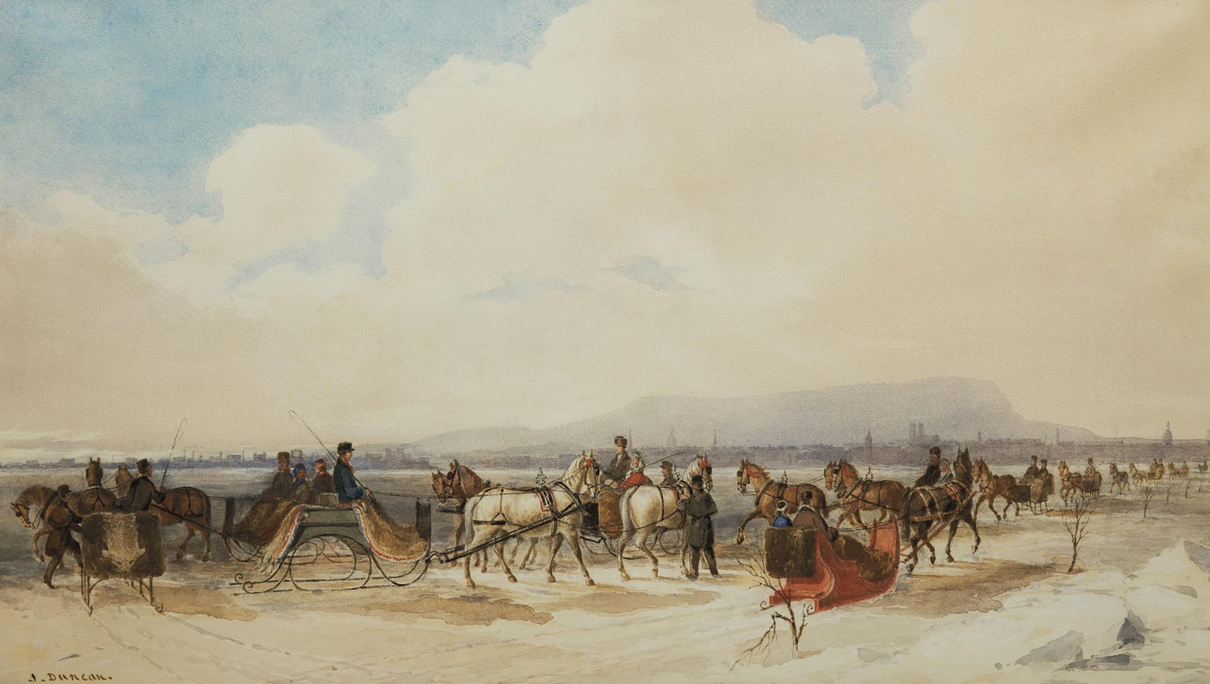 James D. Duncan (1805-1881) - Sleighing on the St. Lawrence, 1846