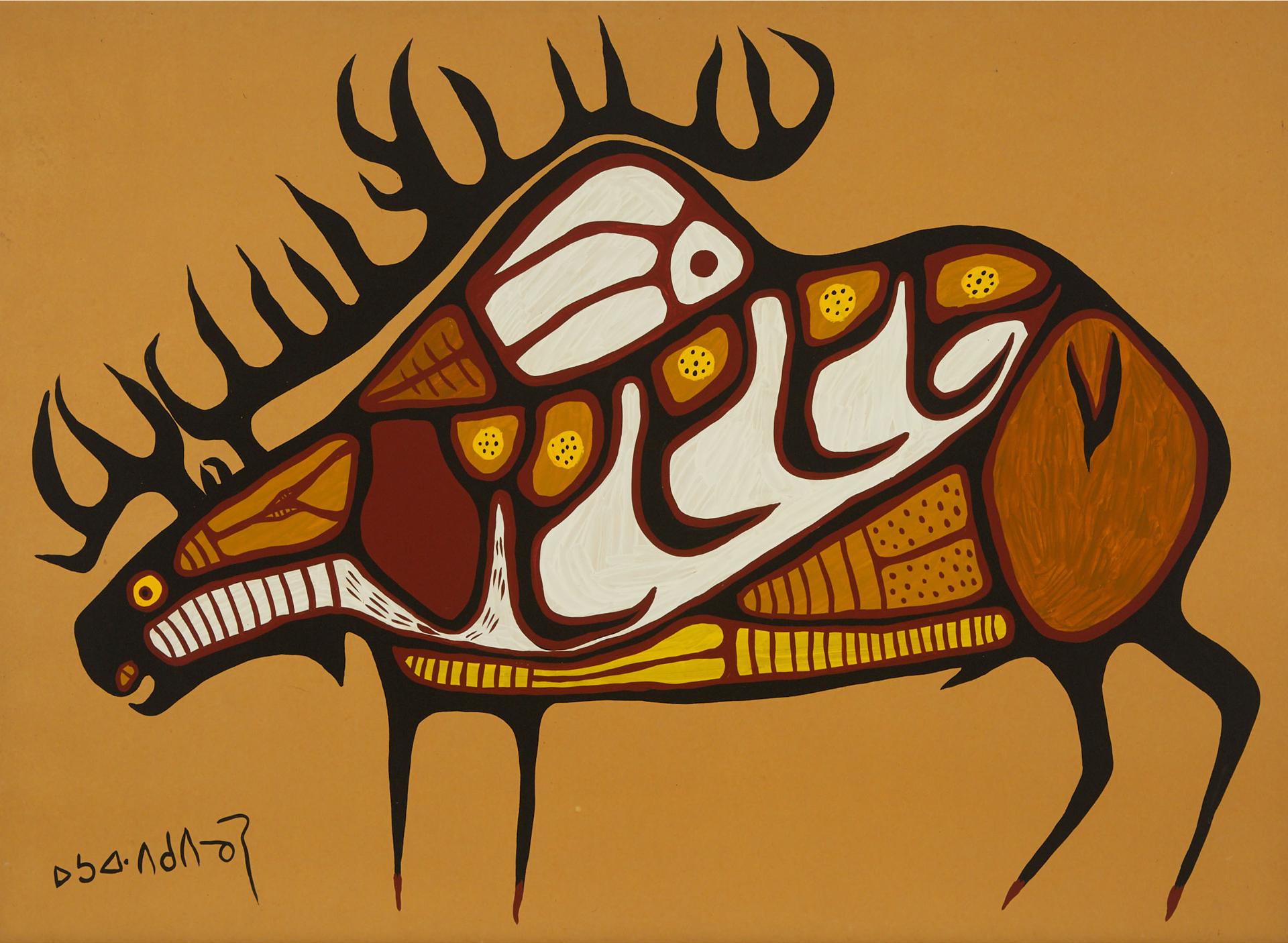 Norval H. Morrisseau (1931-2007) - Moose