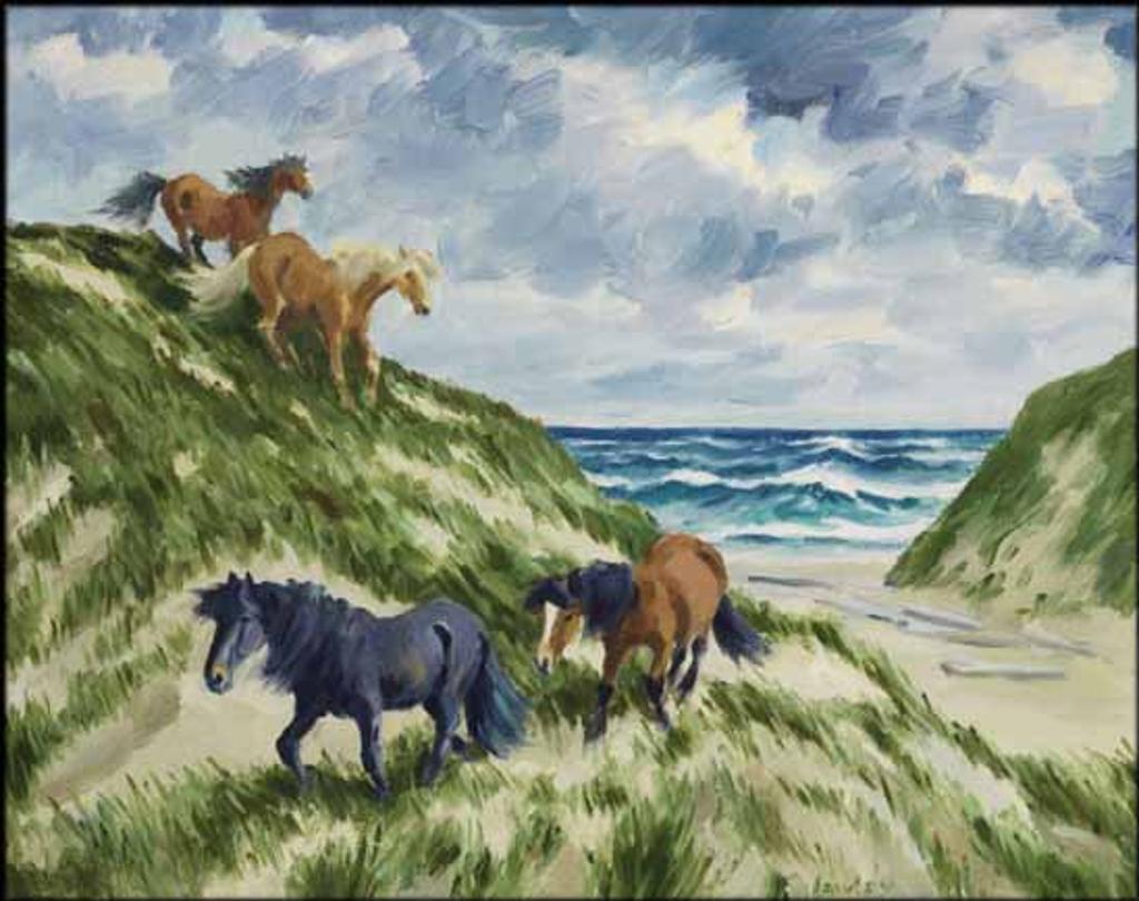 John Douglas Lawley (1906-1971) - Wild Ponies of Sable Island