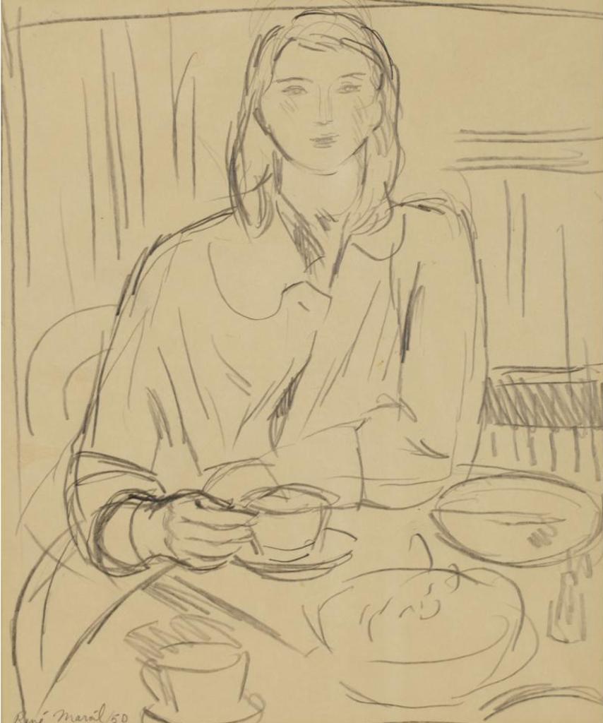 Rene Marcil (1917-1993) - Mme. Marcil - New York Breakfast