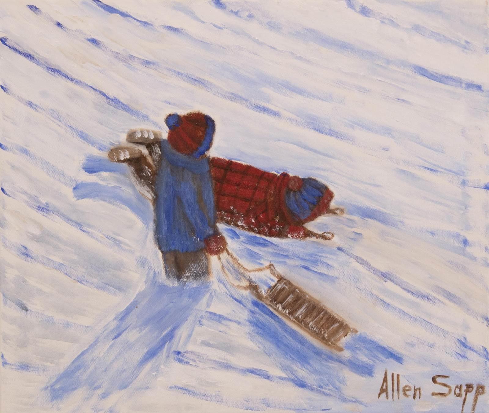 Allen Fredrick Sapp (1929-2015) - Boys Sledding