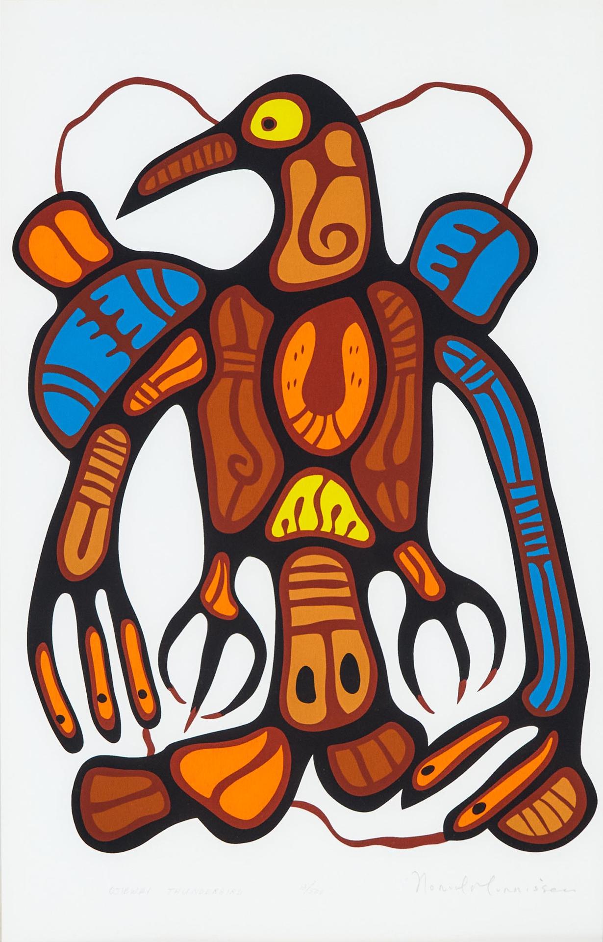 Norval H. Morrisseau (1931-2007) - Ojibway Thunderbird