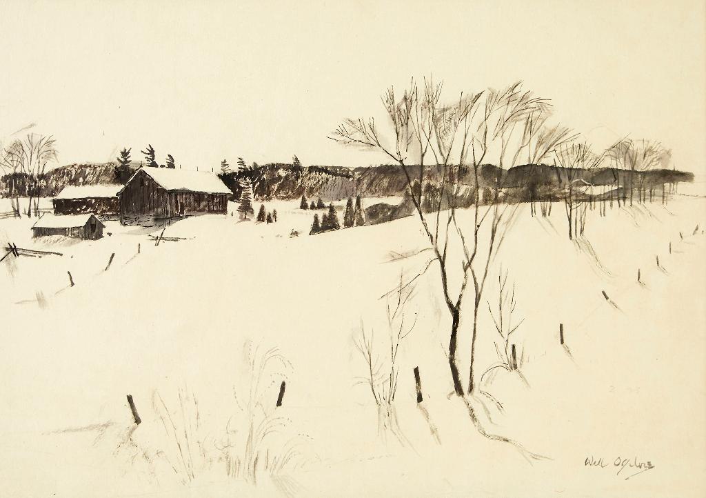 William (Will) Abernethy Ogilvie (1901-1989) - Valley in Winter