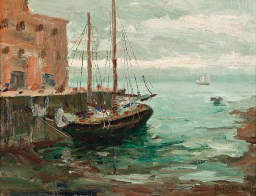 Paul Barnard Earle (1872-1955) - Low Tide in Harbour
