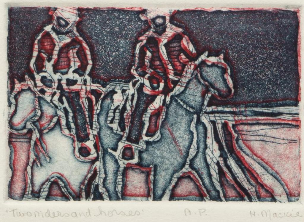 Helen D. Mackie (1926-2018) - Two Riders and Horses
