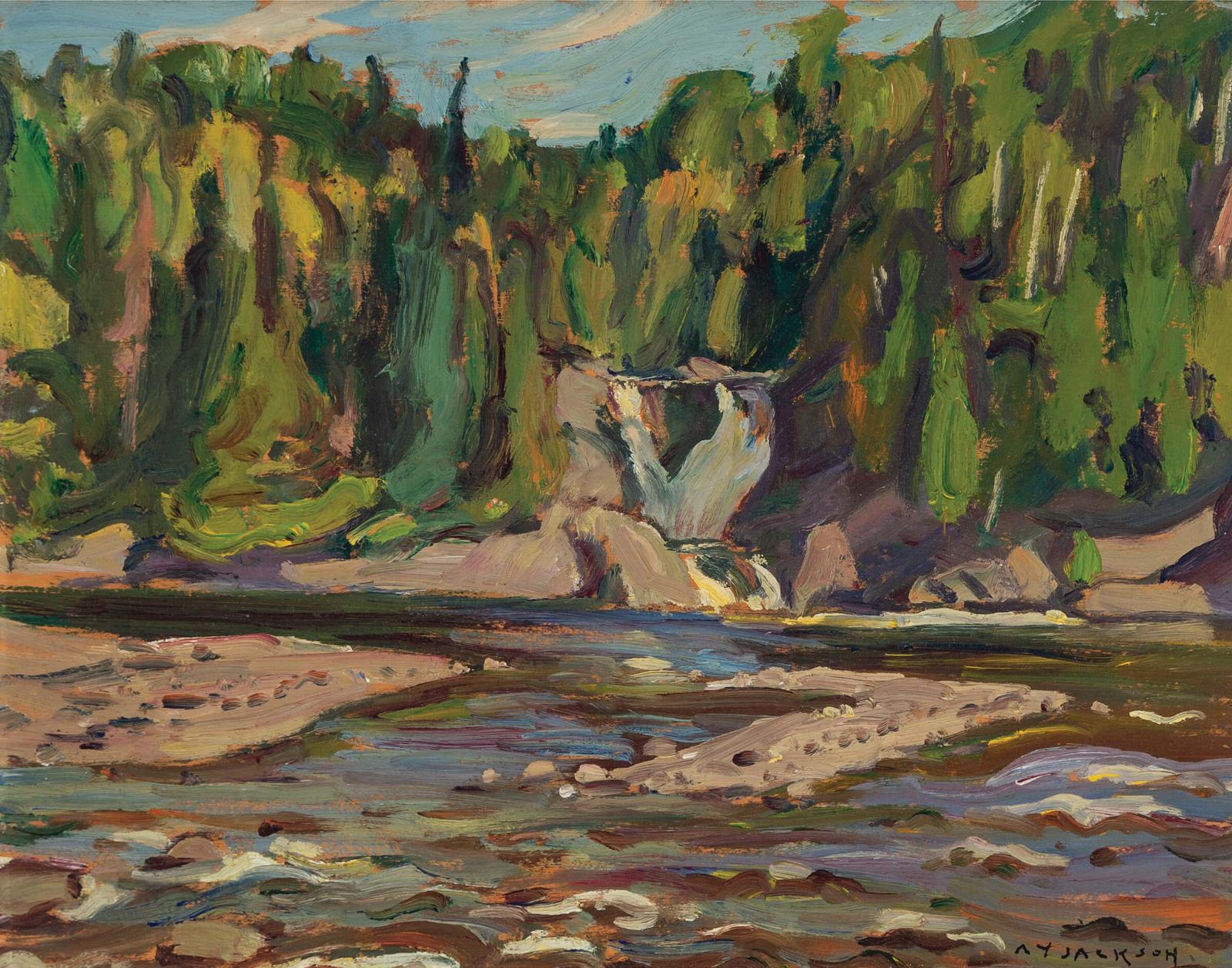 Alexander Young (A. Y.) Jackson (1882-1974) - Falls On The Magpie River, Wawa, August 1955