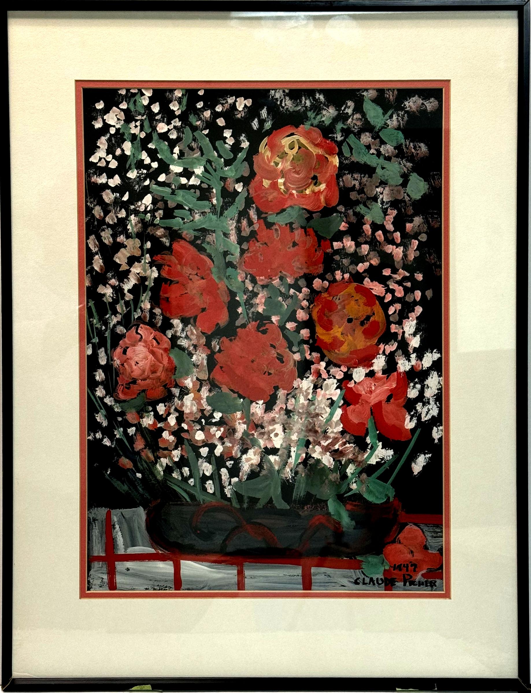 Claude Picher (1927-1998) - nature morte avec fleurs