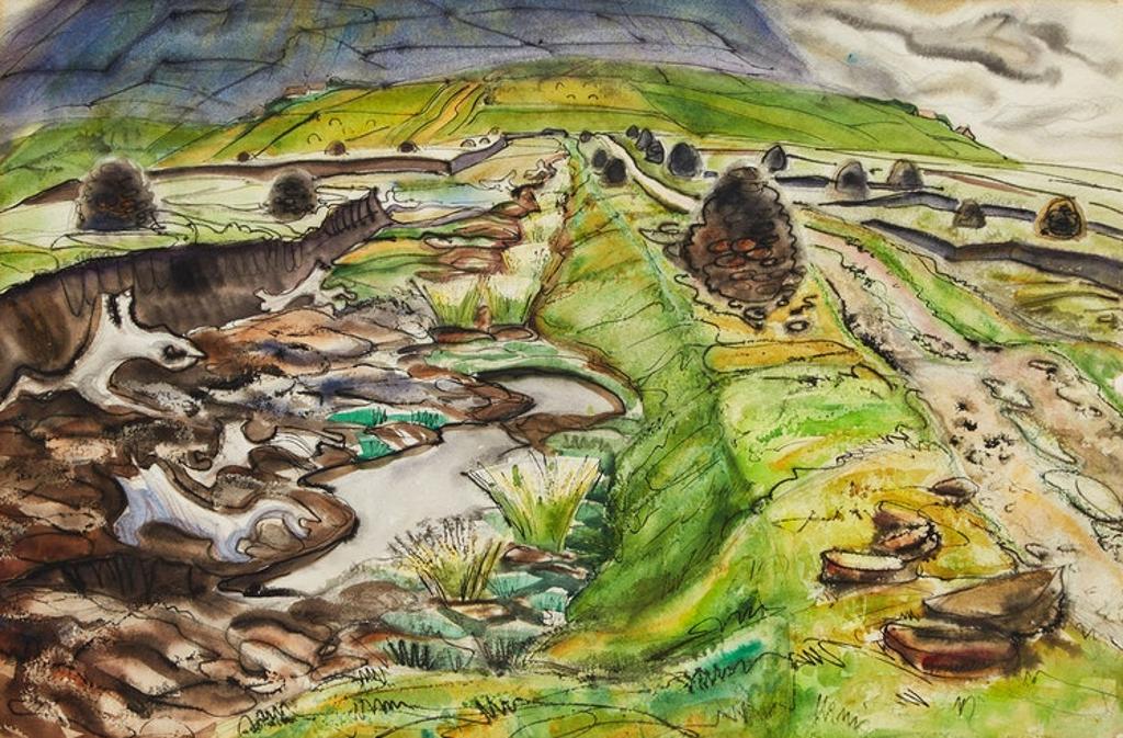 Doris Jean McCarthy (1910-2010) - Peat Bogs, Ireland, County Mayo
