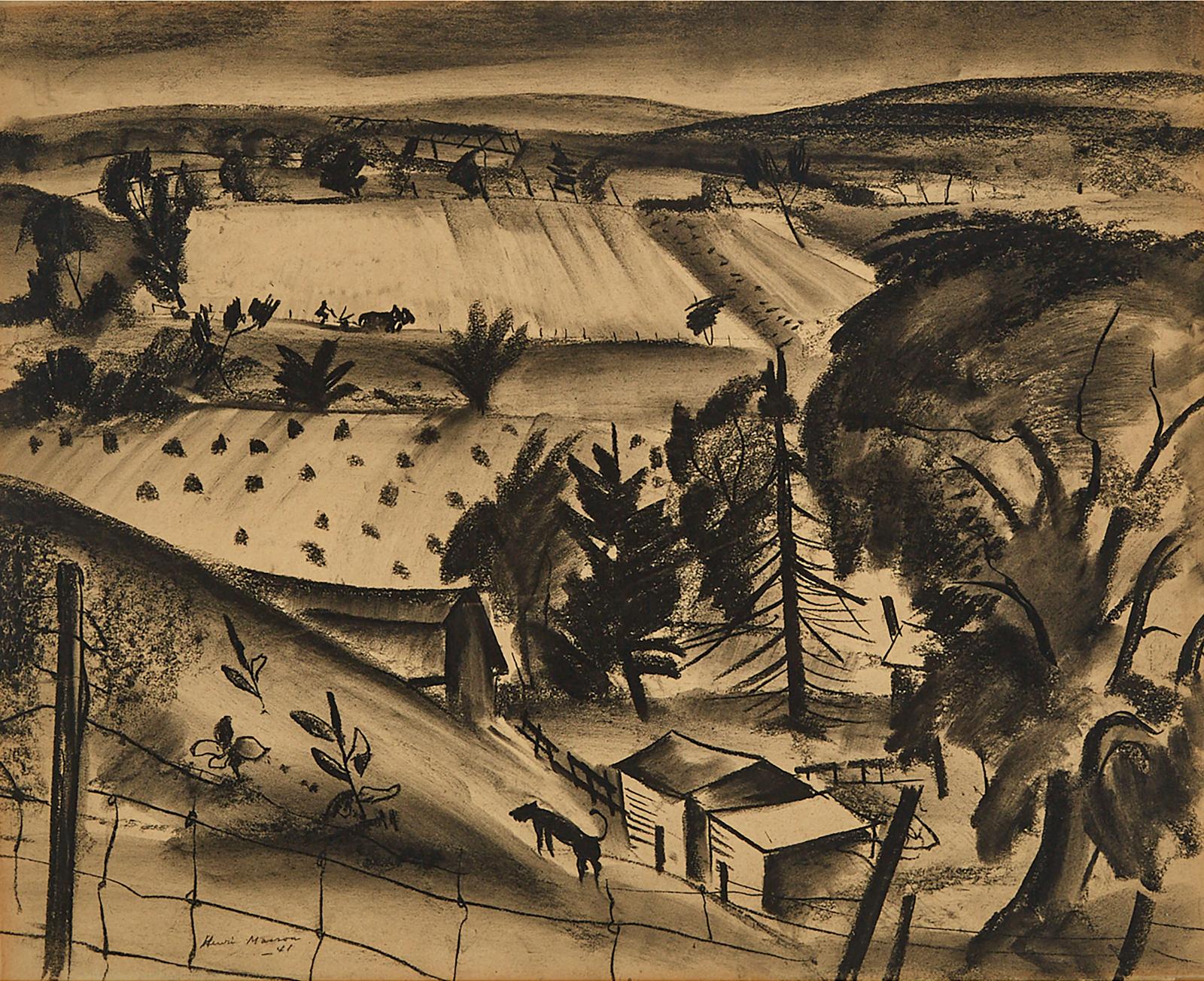 Henri Leopold Masson (1907-1996) - Farm Fields, 1941