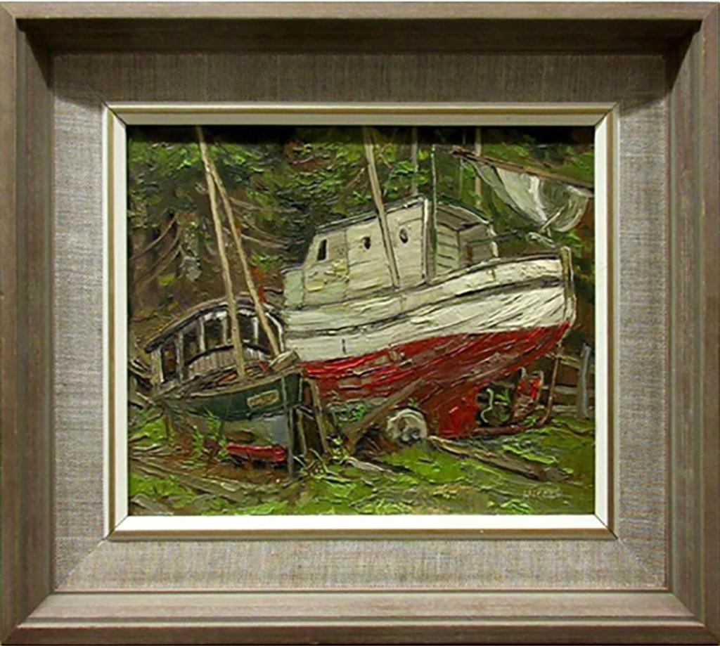 Lawrence Nickle (1931-2014) - Rotting Fishing Boats - Mcrae's Cove, B.C. Near Powell River