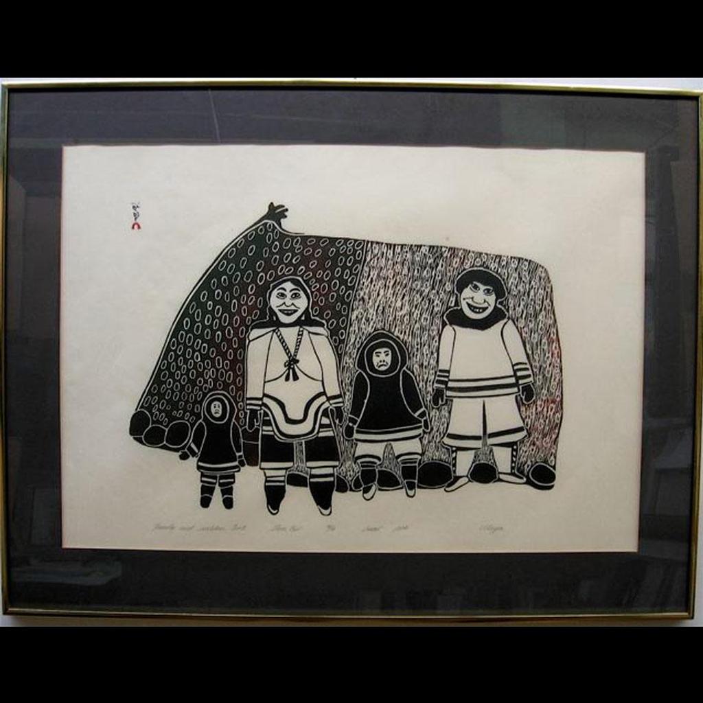 Ulayu Pingwartok (1904-1978) - Family And Sealskin Tent