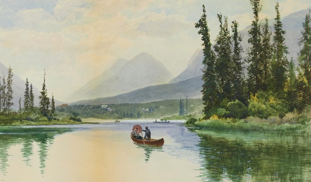 Frederic Martlett Bell-Smith (1846-1923) - Canoeing in the Rockies