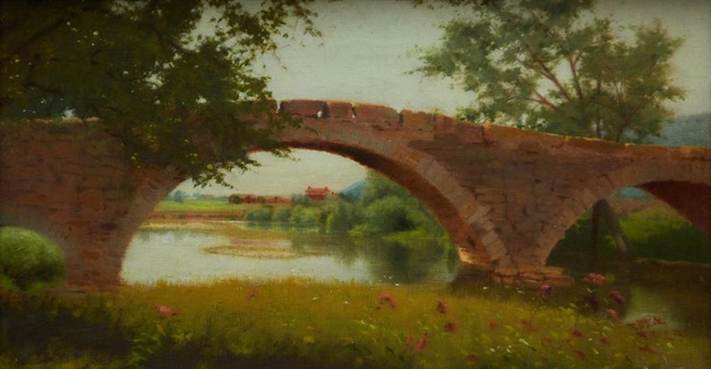 Mary Augusta Hiester Reid (1854-1921) - Landscape with Bridge