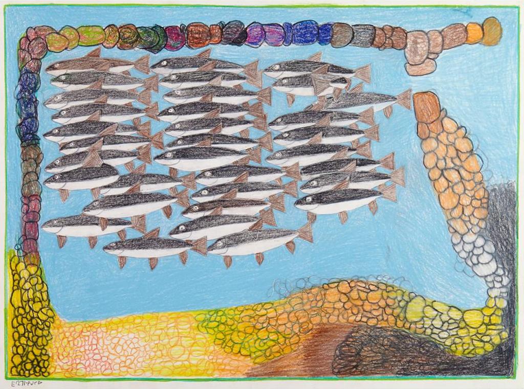 Janet Kigusiuq (1926-2005) - School Of Fish