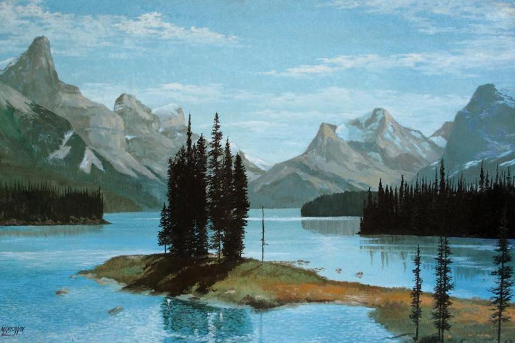 Norman Richard Brown (1958-1999) - Spirit Island, Maligne Lake, Jasper