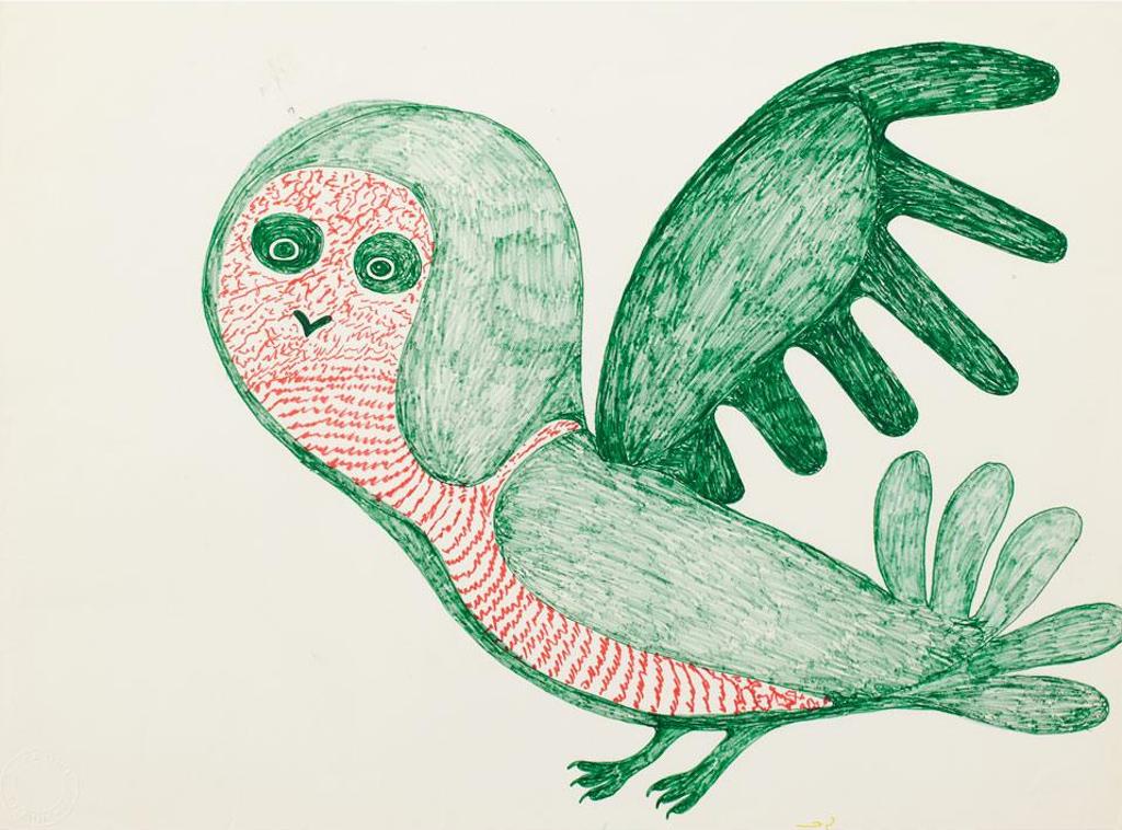Lucy Qinnuayuak (1915-1982) - Untitled (Owl)