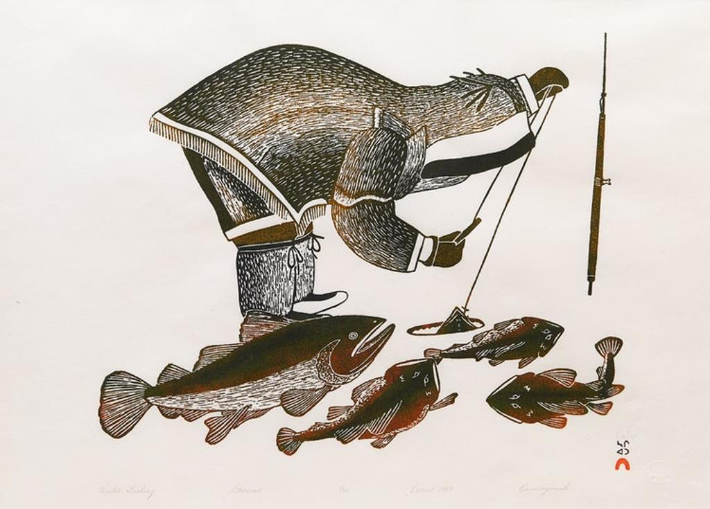 Kananginak Pootoogook (1935-2010) - Winter Fishing
