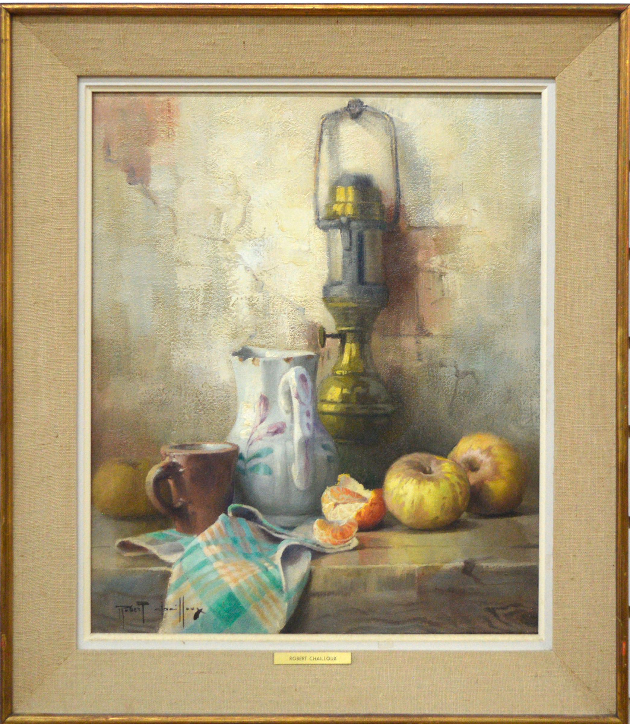 Robert Chailloux (1913-2006) - Nature morte avec lanterne et fruits